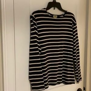 LL Bean women’s 100% cotton striped sweater